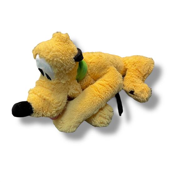 Disney Parks Plush Pluto Dog Nursery Bedroom Decor Green Collar Shower 15" - Picture 2 of 11